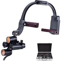 5X 6X Dental Magnifier Binocular Kepler Loupe Headband Adjustable Long Working Distance 5W Dentist Professional Medical Headligt