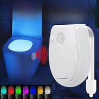 LED Toilet Night Lights Smart PIR Motion Sensor Waterproof Toilet Seat Washroom Lamp Toilet Bowl