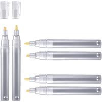 6 Empty Fillable Blank Paint Pen Markers Refillable Paint Pen Fine Tip Graffiti Markers Acrylic Markers for Oil Painting