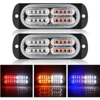 1pcs Led Strobe Warning Light Strobe Grille Flashing Truck Lamp Amber Traffic Light 12V 24V 20SMD Car Light Side Maker Lights