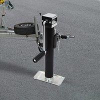 10 Inch 1T Trailer Jack with Manual Hand Pump Profile Floor Jack Strong Load Capacity Practical Tool