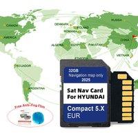 32GB Compact 5.X Sat Nav GPS Maps Europe UK SD Card 2025 Version for Hyundai i10/i20/i30/i40/Kona/Santa/Tucson Navigation GEN5