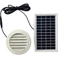 3W Solar Exhaust Wall Ventilation Fan 68CFM 100mm Duct Dia. Brushless DC Motor For Small Shed Greenhouse Pet House Cabin