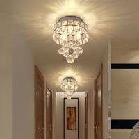 Postmodern Crystal LED Ceiling Lamp With Iron Glass Aisles Balcony Indoor Living Bedroom Aluminum Hanging Chandelier G4