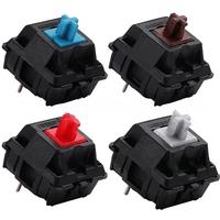 Original Cherry MX Mechanical Keyboard Switches Click Linear Tactile Red Brown Blue Silver Switch 3 Pin Black Shell For PC Gamer