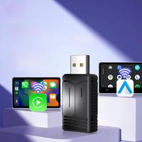 2025 HEYINCAR 2IN1 Wireless Adapter Android Auto Wireless CarPaly Box 2.4G & 5.8Ghz WiFi BT Auto