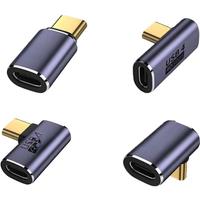240W USB4.0 40Gbps type C 90 degree Adapter 5A USB C to Type C Fast Charging Converter USB C Data Adapter For Macbook 8K60HZ