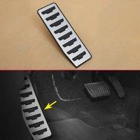 Stainless Steel Foot Rest Dead Pedal Pad Cover Trim For Range Rover Evoque Discovery Sport Jaguar E-Pace 2012-2024