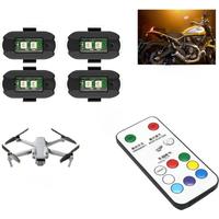 1Pcs Remote LED RGB Anti-collision Warning Light Magnetic Mini Signal Light Drone Strobe Light 7 Color Indicator Motorcycle Lamp