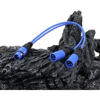 0.2M-30M Professional Plastic Shell 3Pin XLR Female to Dual Male Plug Adapter Converter Extension Cable for Amplifier MIC Mixer