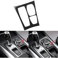 Carbon Fiber Car Gear Shift Box Panel Trim Fit For BMW E70 X5 E71 X6 2008-2013