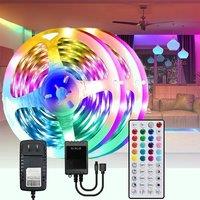 LED Strip Light DC 12V Set With 44 Key Remote Control RGB SMD3535 Music Color Change Suitable For Room Decoration