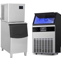 PBOBP 250KG 300KG 350KG/24H Commercial Ice Maker Ice Cube Machine High Ice Yield & Storage Home