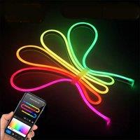 DC5V USB RGBIC Neon LED Strip,1M 2M 3M IP65 Waterproof Neon lamp tape with Bluetooth App and Remote For Neon Sign Decor Lighting