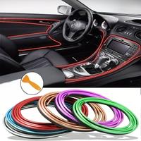 Car Decoration Flexible Strips Universal 5M Interior Auto Mouldings Car Cover Trim Dashboard Door Edgein Car Moulding styling