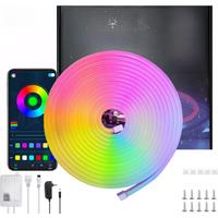 5-30m Intelligent TUYA RGB LED Neon Light Strip 24V Outdoor Garden and Swimming Pool Decoration Waterproof Rope Light Bar