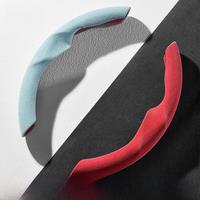 NovaAcc Suede Steering Wheel Cover Custom for Tesla Model 3 Y 2017-2021 2022 2023 2024 Non Slip Wheel Protector Cover Breathable