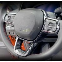 For Honda Civic Accord CR-V ZR-V 2023 2024 2025 Carbon Fiber Interior Steering Wheel Switch Button Trims Cover Accessories