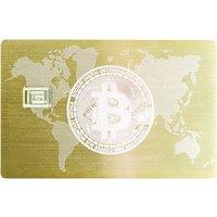 Luxury Metal Gift Card with Exclusive Bitcoin Design - Credit Card Size, Limited Edition!