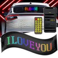 Car LED Matrix Pixel Panel DIY RGB LIghting Graffiti Scrolling Text Board Windshield Advertising Screen Bluetooth APP Control