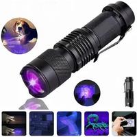 Ultra Violet LED Flashlight Blacklight Light 395/365 nM Inspection Lamp Torch Light UV Lamp Zoomable 3 Modes Ultraviolet Lamp