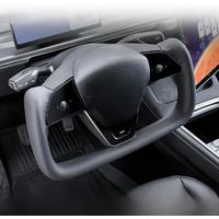 NovaAcc New Yoke 2.0 Steering Wheel For Tesla Model Y Model 3 Blakc Heated Nappa Imitation Model X S Style Car Accessories