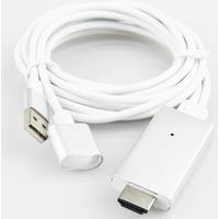 AIRSKY Customized Lightning to HDMI USB Power Mobile Mirroring Live Streaming Cable for Iphone Ipad Huawei Samsung Android TVs