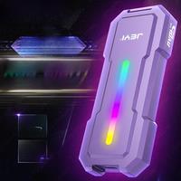 JEYI 20Gbps RGB M.2 NVMe SSD Enclosure, USB 3.2 GEN2x2 Support UASP Trim, 4TB Capacity, Aluminum Alloy Case, 9220 Chip PCIe NVMe