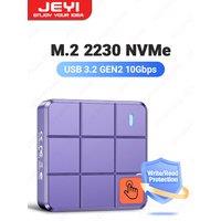 JEYI 2230 M.2 NVMe Enclosure with Touch Control, USB3.2 GEN2 10Gbps PCIe SSD Case With Write/Read