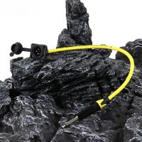 XLR Cable D Type 3Pin XLR Male Panel MIC Socket Coupler to 1/4 Inch 6.35mm TS Mono Jack Pass Through Extension Cord Converter