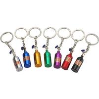Car Turbo Keychain Nitrogen Bottle Metal Key Chain NOS Key Ring Car Accessories Car Interior Stylish