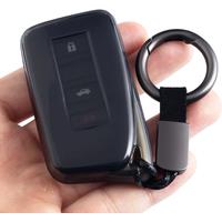 For 2013-2023 Lexus RX 350 450h IS ES NX GS LX RC 200 250 300 Black Transparent Car Key Fob Case Keychain Cover Accessories