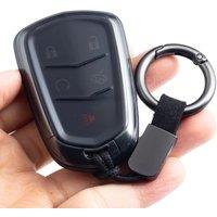 Black Transparent Car Key Fob Case Cover Keychain For Cadillac XT4 XT5 XT6 CT6 Escalade ATS/ATS-V CTS/CTS-V XTS SRX Acessories