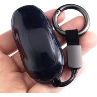 For 2012-2023 Tesla Model 3 Y S Black Transparent Key Fob Case Cover Keychain Ring Shell Protector Car Accessories