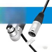 XLR Cable Straight 3Pin XLR Male to Right-Angle 3Pin Female M/F MIC Extension Cord for Powered Speaker Pro Audio Mixer Interface