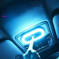 2Color Magnetic Touch Light Car Roof Interior Light USB Rechargeable Yellow Changing Ceiling Reading Light Atmosphere Night Lamp