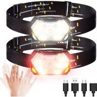 9 Led Strong Light Headlamp USB Rechageable Motion Sensor Headlight Portable Fishing Camping Outdoor Head Lamp Work Flashlight