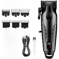 Kemei Professional Electric Clipper LCD Rechargeable Full Alloy Forging of The Fuselage Large Power
