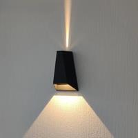 Outdoor Waterproof LED Wall Lamp Modern and Simple Nordic Black Villa Courtyard Garden Corridor Balcony Dual Head Spotlights