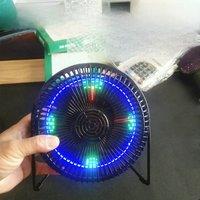 6-inch USB Strong Wind Silent MINI Fan Desk 360 Degree Rotatable Stand Summer Cooling Portable Clock