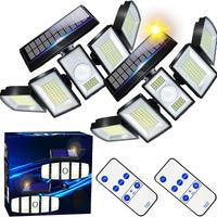 300 LED 7000K Solar Lights Outdoor Motion Sensor Lights 360 Wide Angle Security Spot LED Flood Light for Patio Yard Garden
