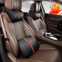 PU Leather Car Headrest Breathable Head Neck Rest Pillow Memory Foam Car Seat Head Support Pillow
