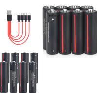 Soshine USB Lithium 3500mWh 1.5V AA Battery and 600mWh 1.5V AAA Rechargeable Batteries Li-ion AA and AAA Rechargeable Batteries