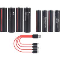 Soshine USB Lithium-ion 600mWh 1.5V AAA Rechargeable Batteries+2600mWh 1.5V AA Battery Li-ion AA and AAA Rechargeable Batteries