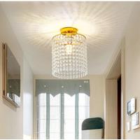 Modern Gold Crystal Small Round Ceiling light For Corridor Aisle Balcony Bedroom Living Room Led Home Indoor Light Fixtures