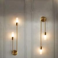 Nordic Luxury Wall Lamp Living Room Modern Minimalist LED Black gold Creative TV Background Wall Corridor Bedroom Bedside Lamp