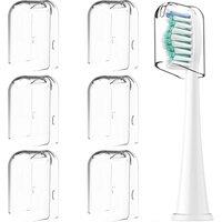 6 Pcs Reusable Toothbrush Head Covers Compatible with Philips Sonicare Electric Toothbrush Heads for Storage in Home and Travel