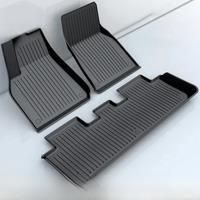 NovaAcc For Tesla Model 3 Y Double Layer TPE Floor Mats Trunk Mats Left Right Driving Waterproof