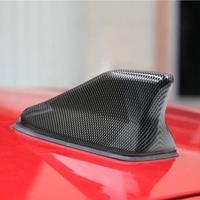 Universal Carbon Fiber Look Car Roof Top Mount Shark Fin Aerial Antenna Toppers Auto Radio AM FM Antenna Signal Amplifier Aerial