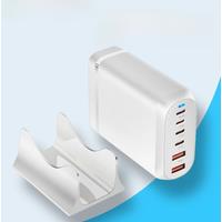 UHOMEBUY 200W USB-C Power Adapter PD 100W QC Fast Charging Desktop Charger 6 Ports Quick Charge for iPhone 15 14 Pro Tablets